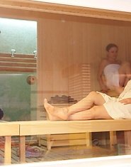 Lets have a look at an all female mature sauna